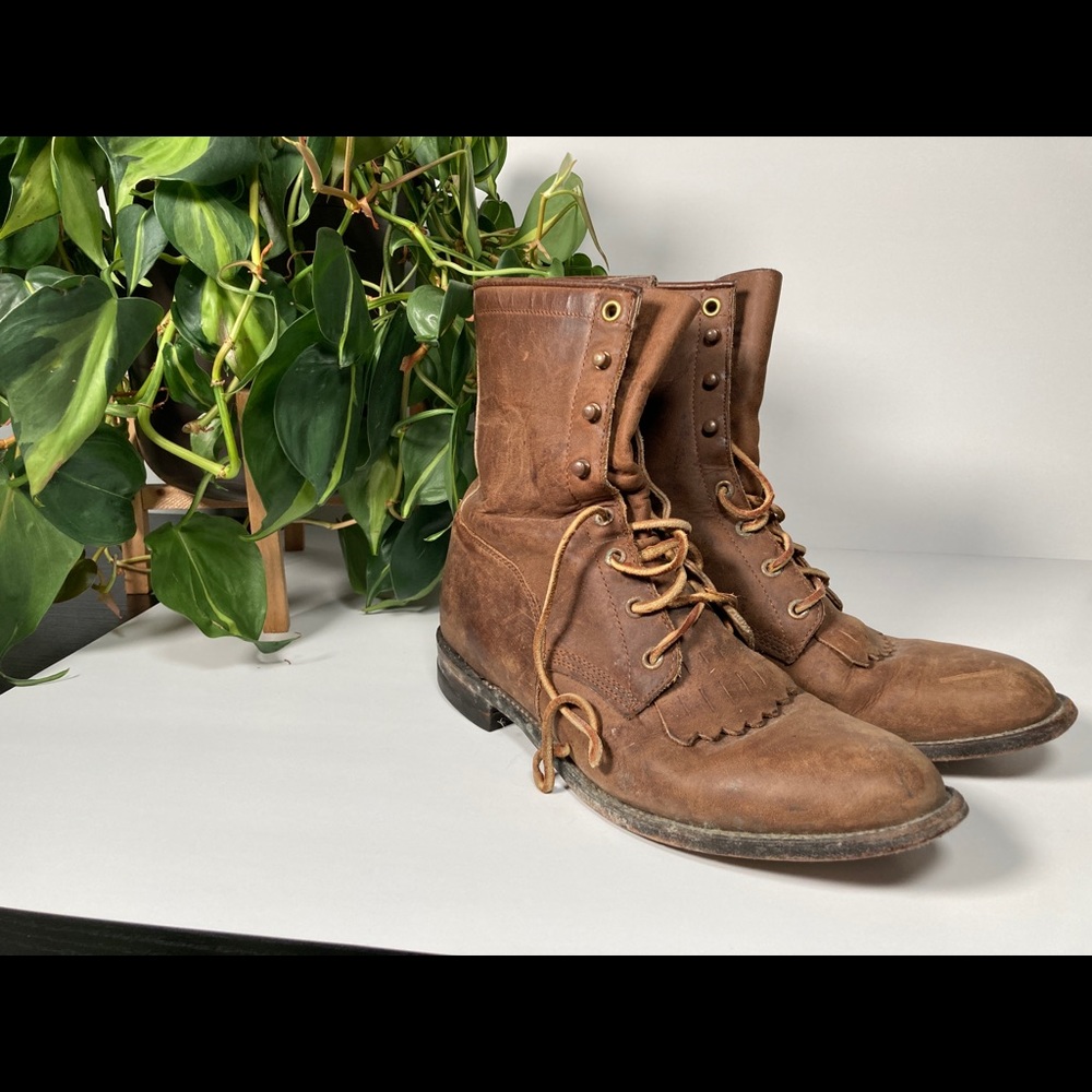 Justin Leather Roper Boots